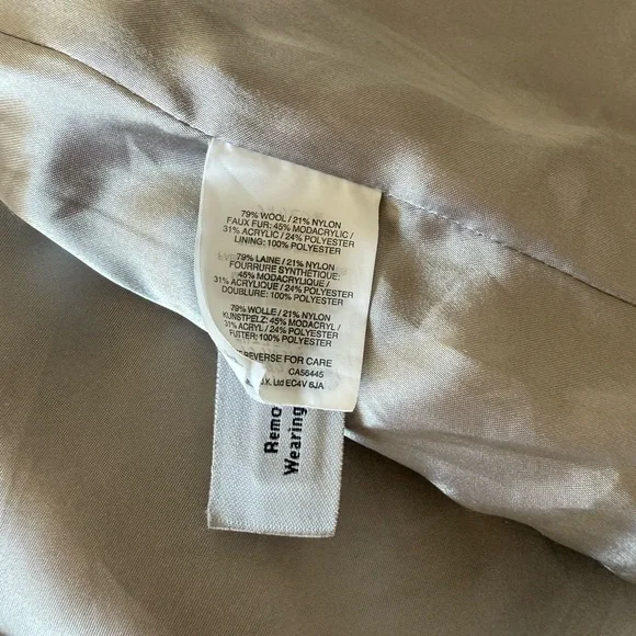 J. Crew Gray and Silver Puffer Coat with Faux Fur Collar - Picture 7 of 8